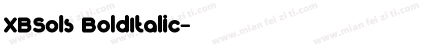 XBSols BoldItalic字体转换